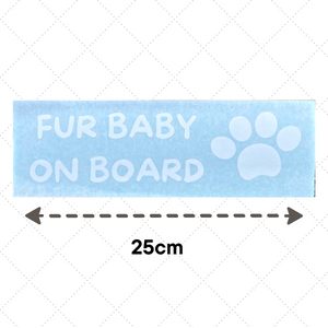 Fur Baby on Board - Vinyl Car Sticker