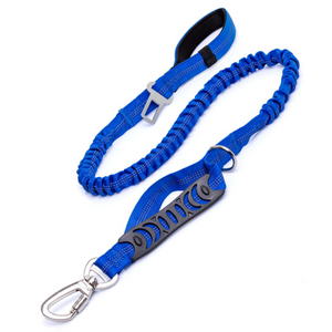 Anti-Shock Reflective Leash - With Seat Belt Buckle Clip!