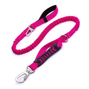 Anti-Shock Reflective Leash - With Seat Belt Buckle Clip!